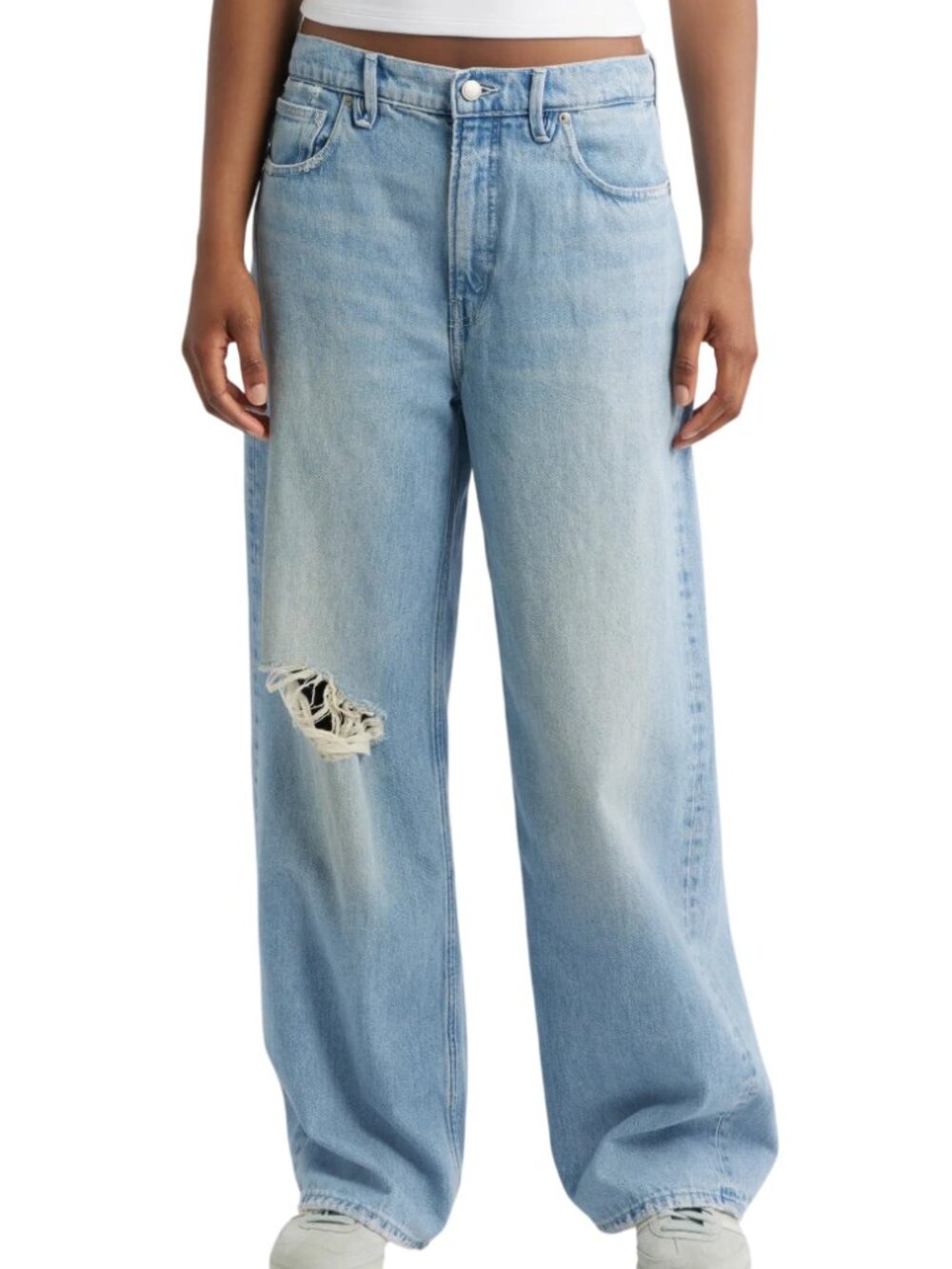GOOD AMERICAN Standard Baggy Jeans in Indigo